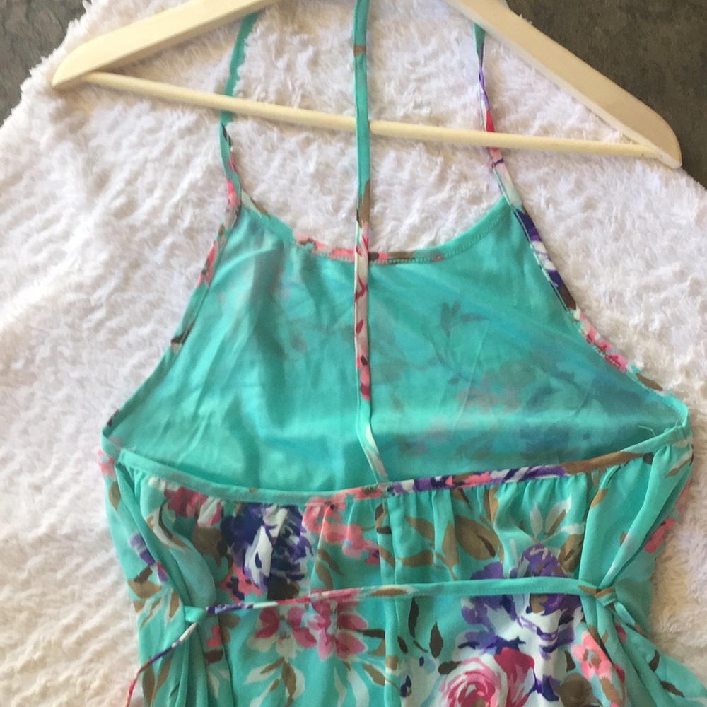 L'ATISTE NWOT Hawaiian Print T Back Summer Dress - Picture 5 of 8